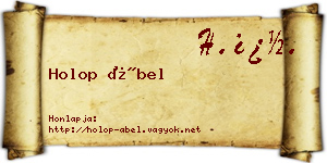 Holop Ábel névjegykártya