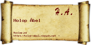 Holop Ábel névjegykártya