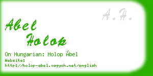 abel holop business card