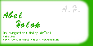 abel holop business card